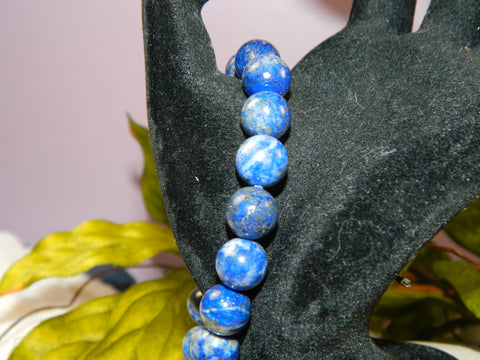 Lapis Lazuli Stone Bead Bracelet 10mm