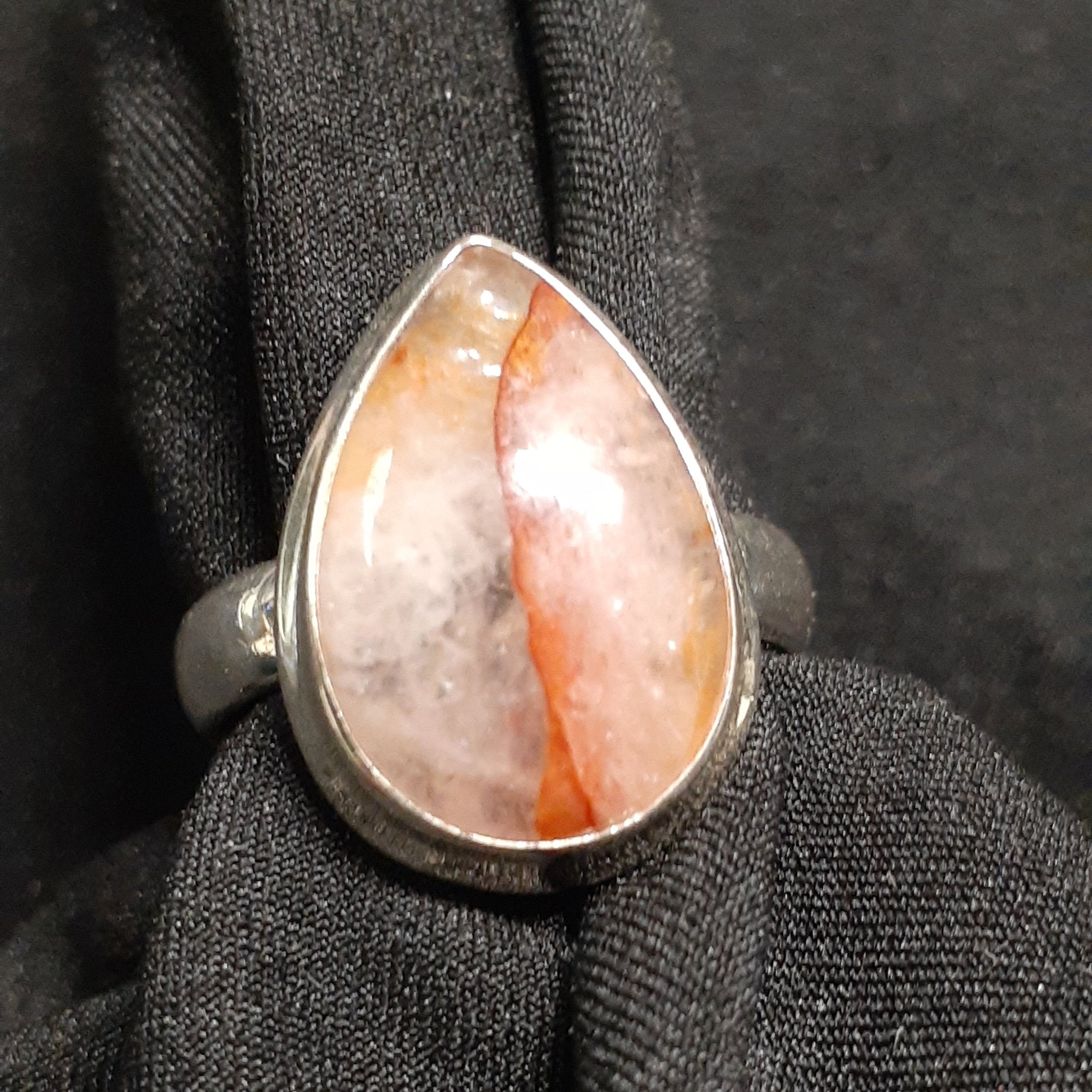 Hematoid Quartz Oval Ring