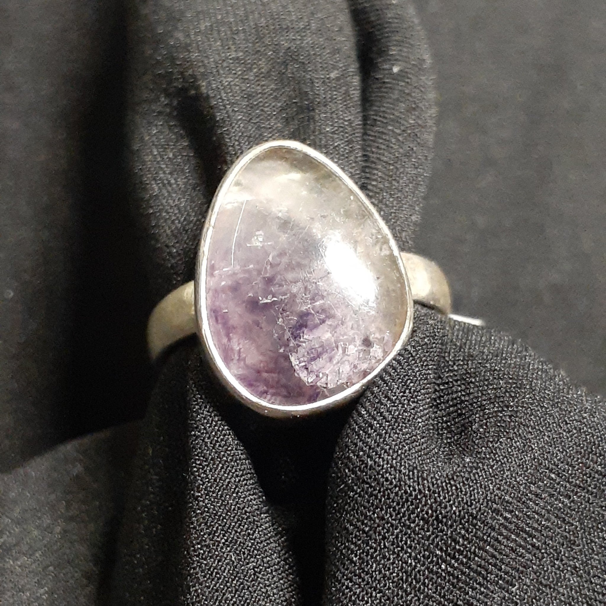 Blue John Fluorite Freeform Ring