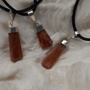 Red Aragonite Stone Pendant