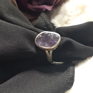 Amethyst Freeform Ring Rough Cut