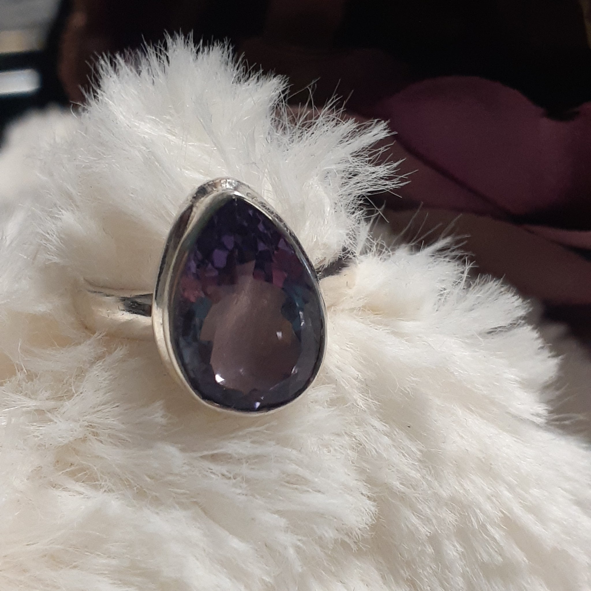 Amethyst Teardrop Ring