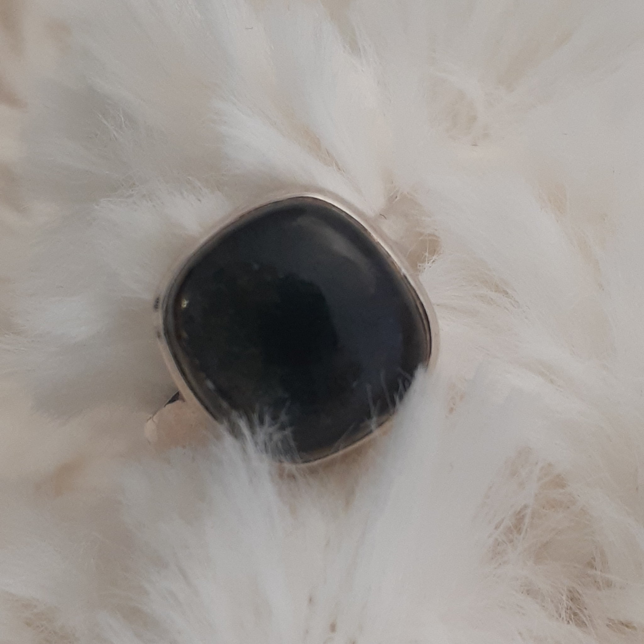 Black Sunstone Square Ring