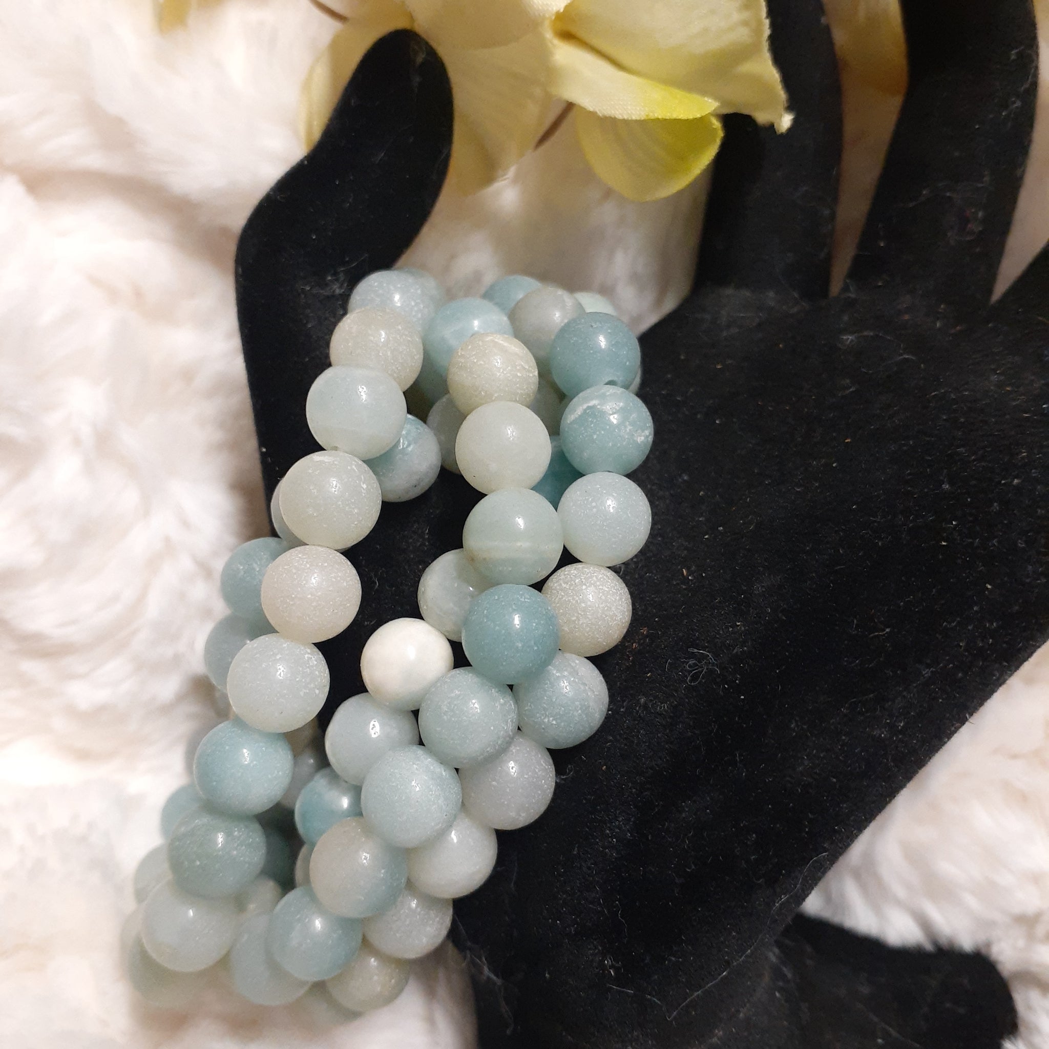 Caribbean Calcite 8mm Stone Bead Bracelet