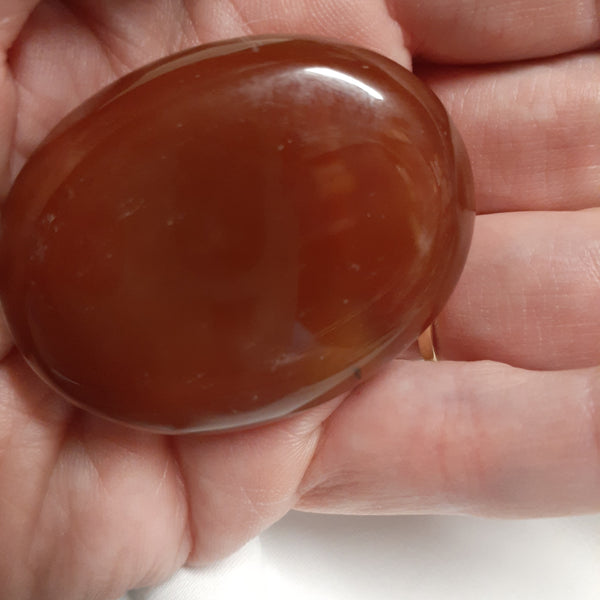 Banded Carnelian Palm Stones Small