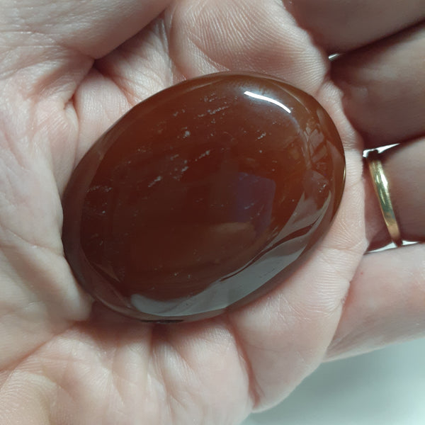 Banded Carnelian Palm Stones Small