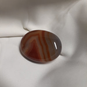 Banded Carnelian Palm Stones Small