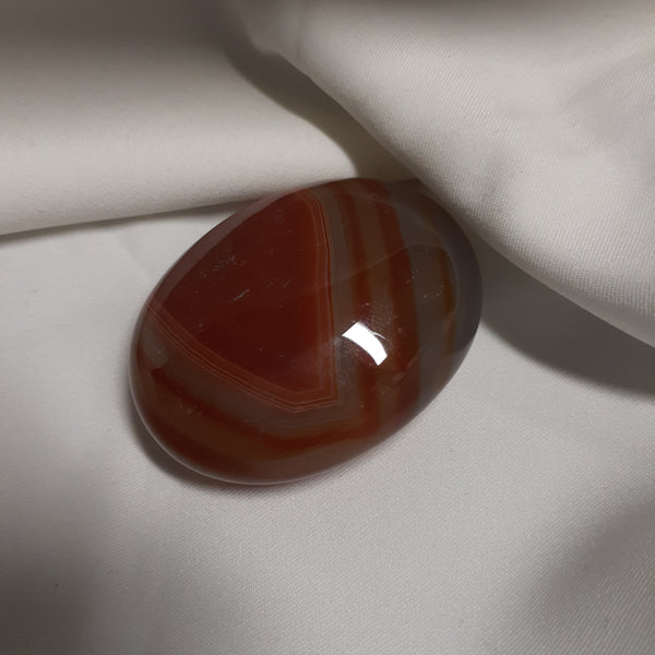 Banded Carnelian Palm Stones Small