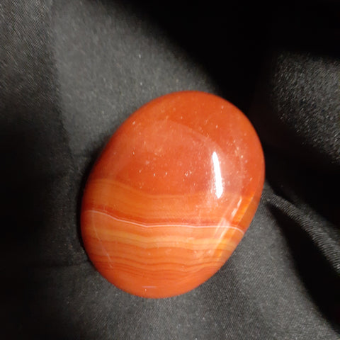 Banded Carnelian Palm Stones Small