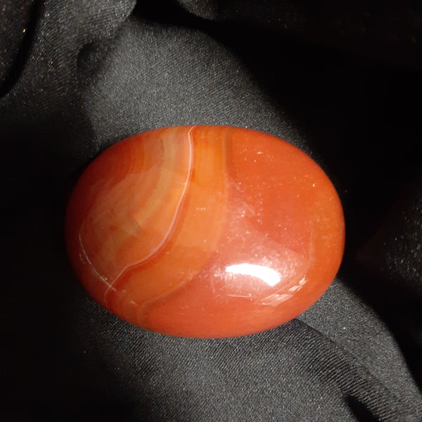 Banded Carnelian Palm Stones Small