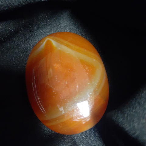 Banded Carnelian Palm Stones Small