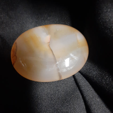 Banded Carnelian Palm Stones Small