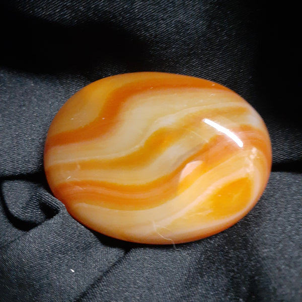 Banded Carnelian Palm Stones Small