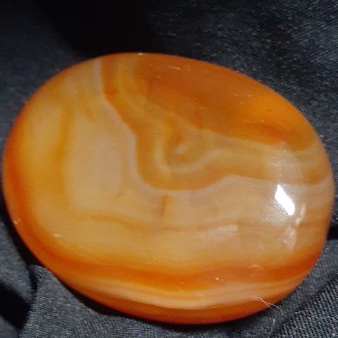 Banded Carnelian Palm Stones Small