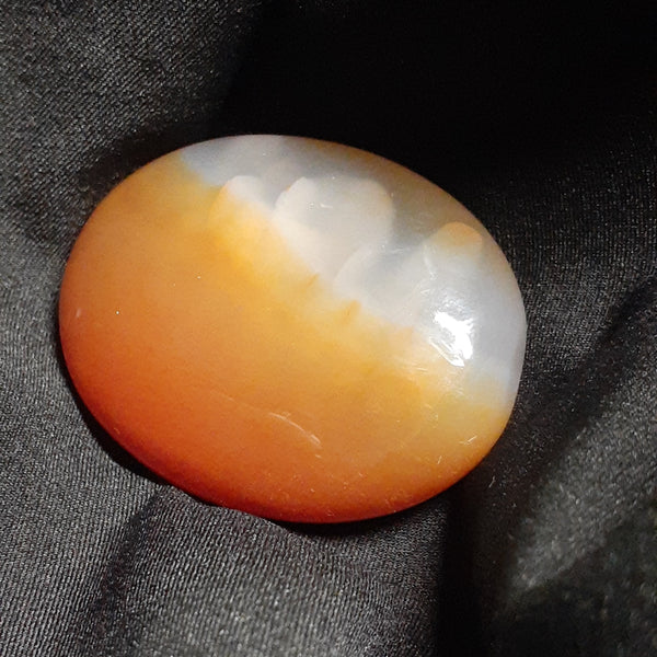 Banded Carnelian Palm Stones Small