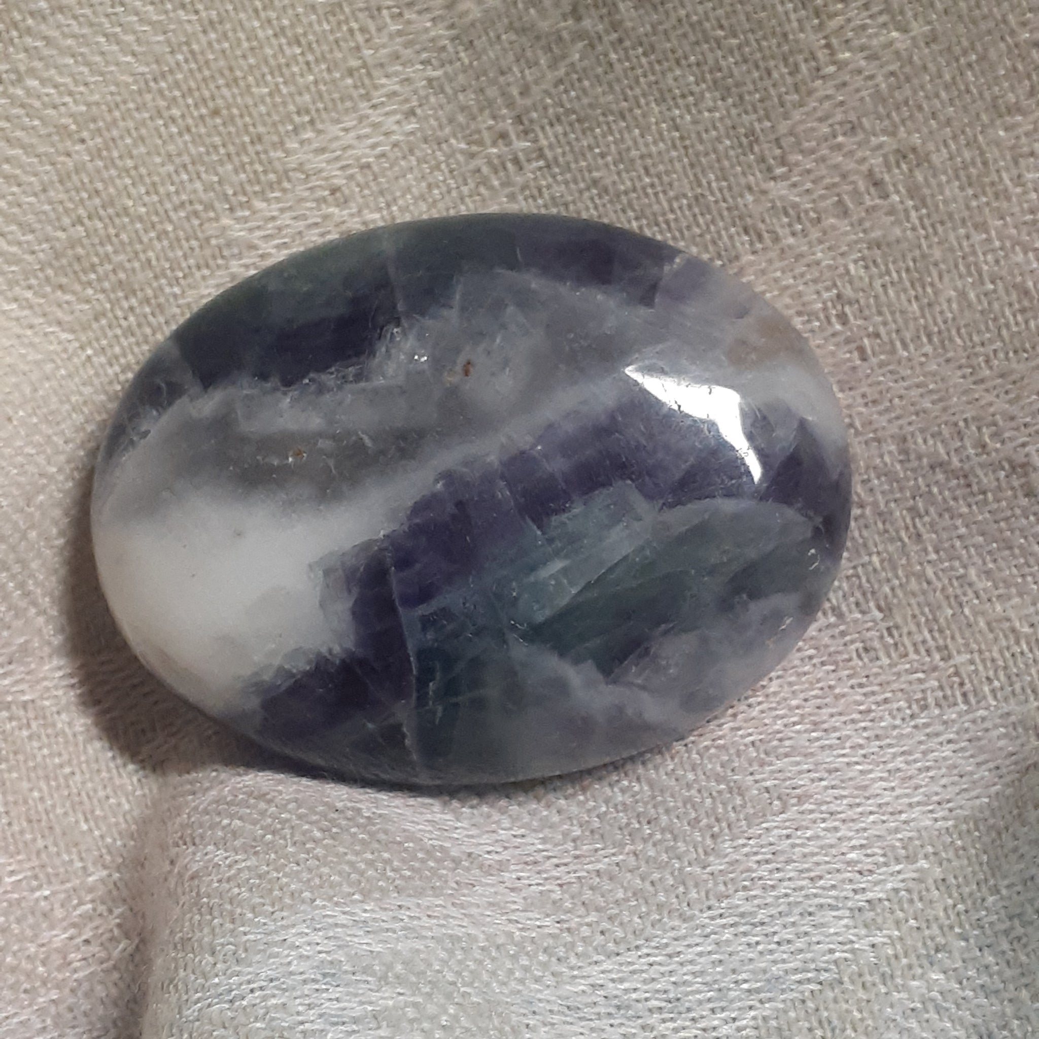 Rainbow Fluorite Palm Stone