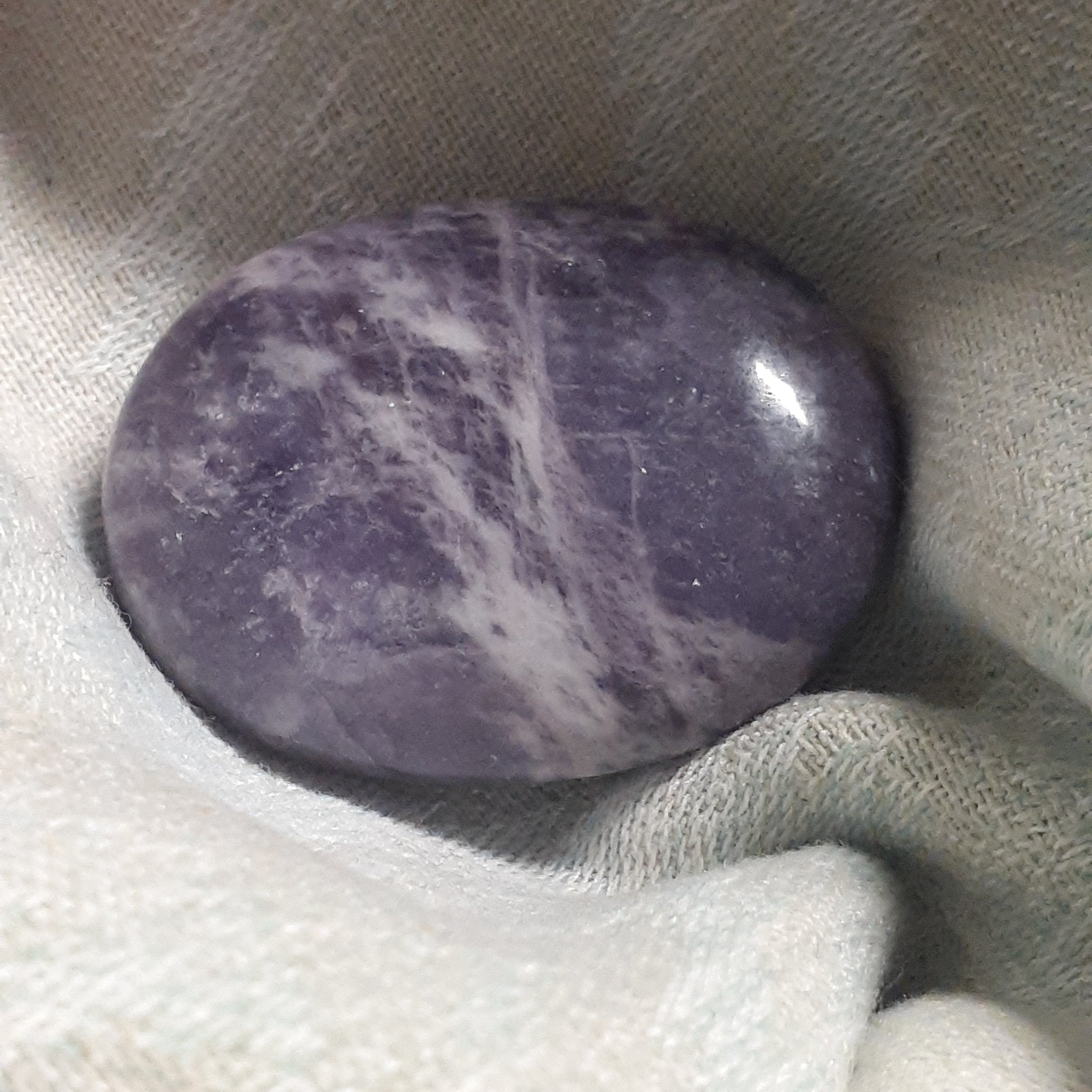 Lepidolite Palm Stone