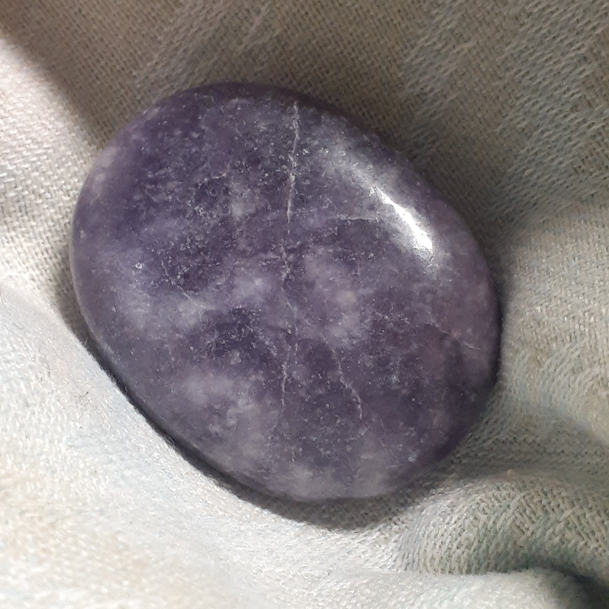 Lepidolite Palm Stone