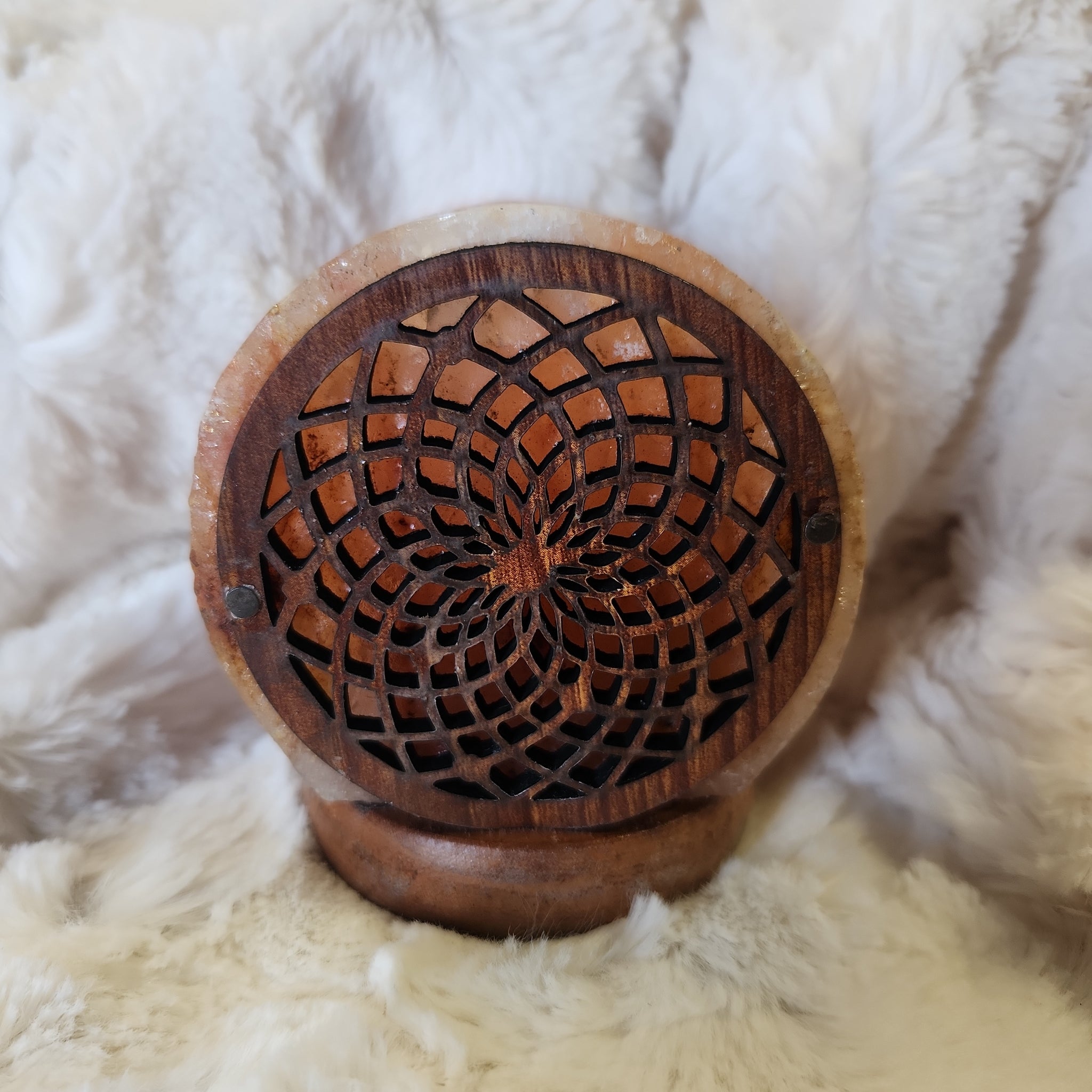 USB Salt Lamp Wood Dreamcatcher