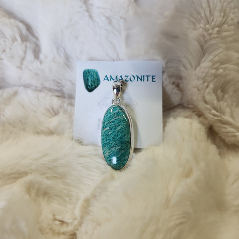 Amazonite Oval Pendant