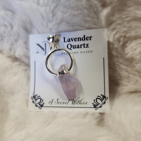 Lavender Quartz Rough Pendant