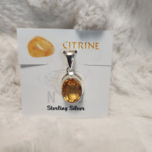 Faceted Citrine Pendant