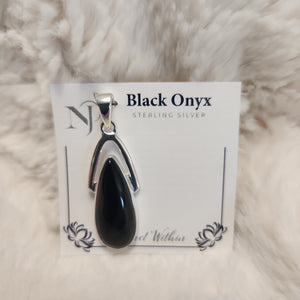 Black Onyx Teardrop Pendant