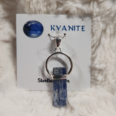 Rough Blue Kyanite Pendant