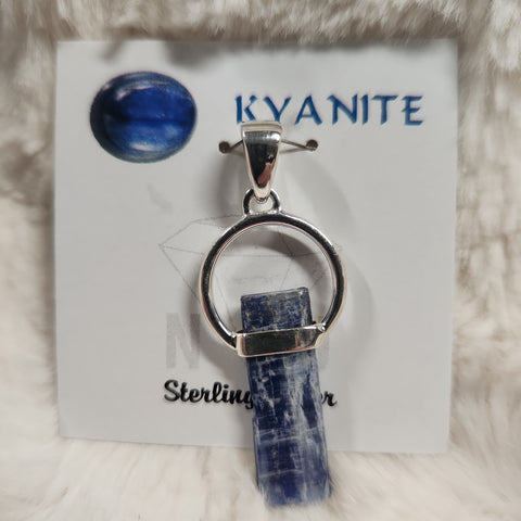 Rough Blue Kyanite Pendant