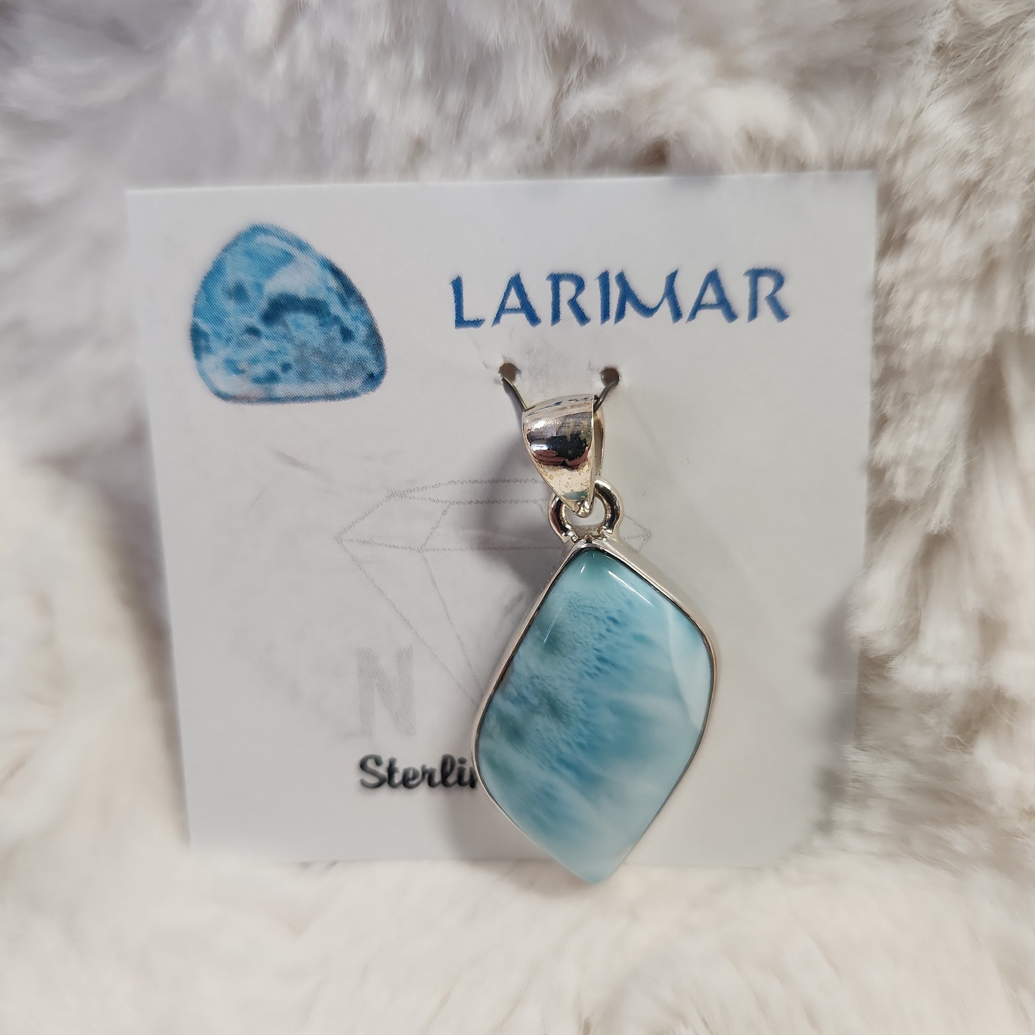 Larimar Freeform Pendant