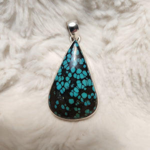 Teardrop Tibetian Turquoise Pendant