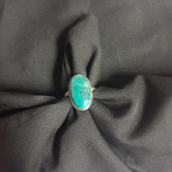 Peruvian Blue Opalina Oval Ring
