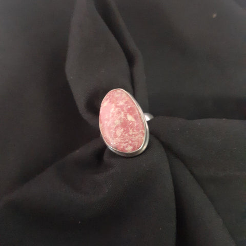 Pink Thulite Teardrop Ring