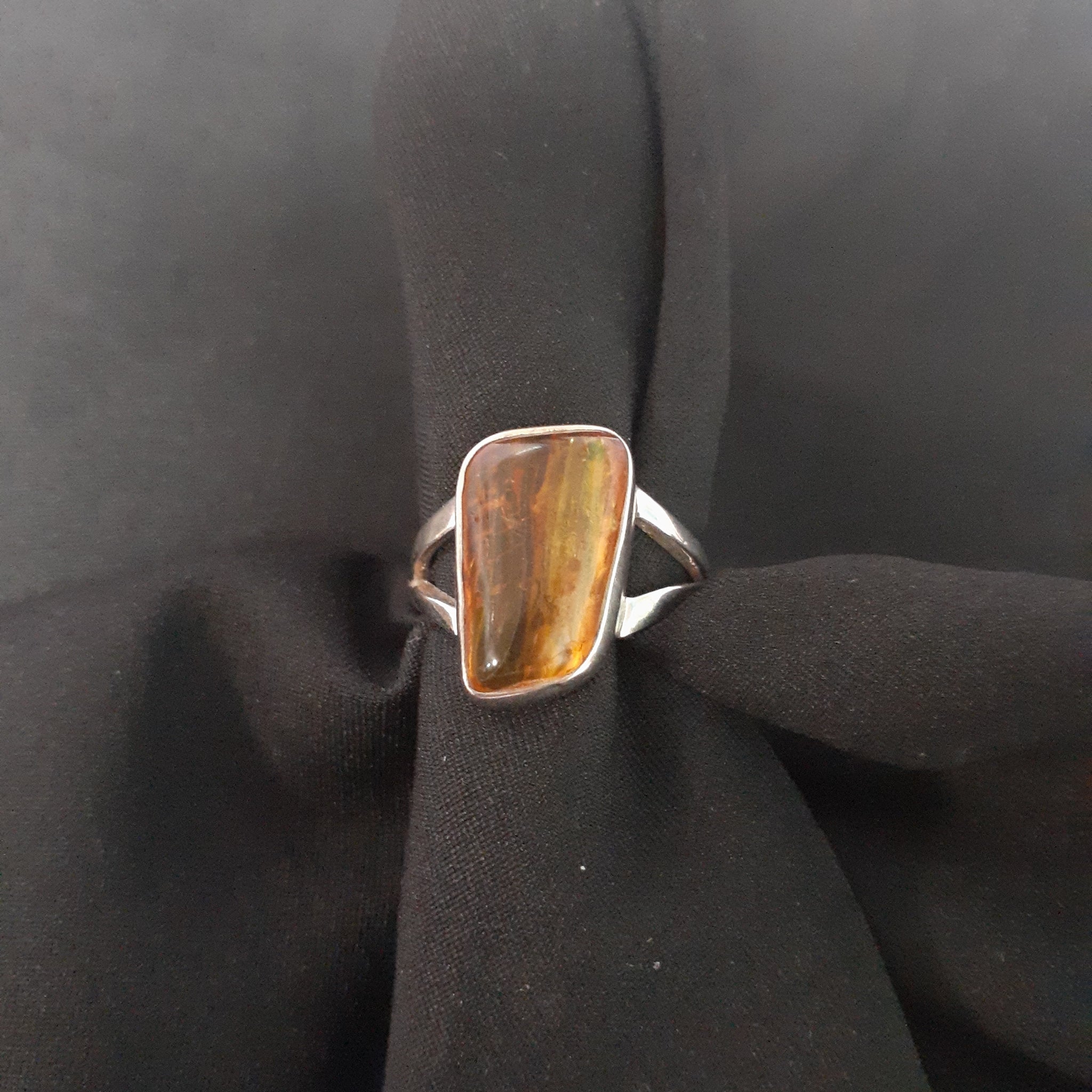 Amber Freeform Ring