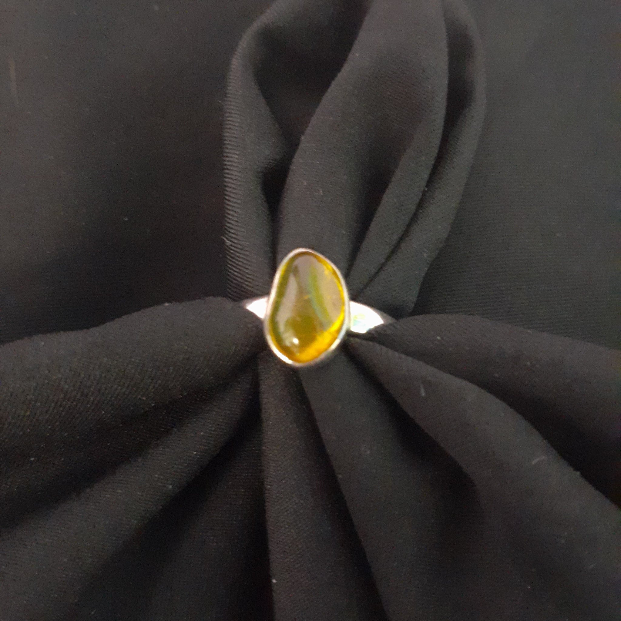Amber Freeform Ring