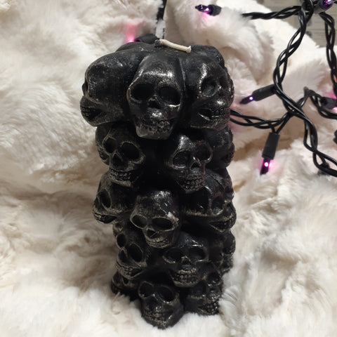 Skull Head 3D Pillar Candle