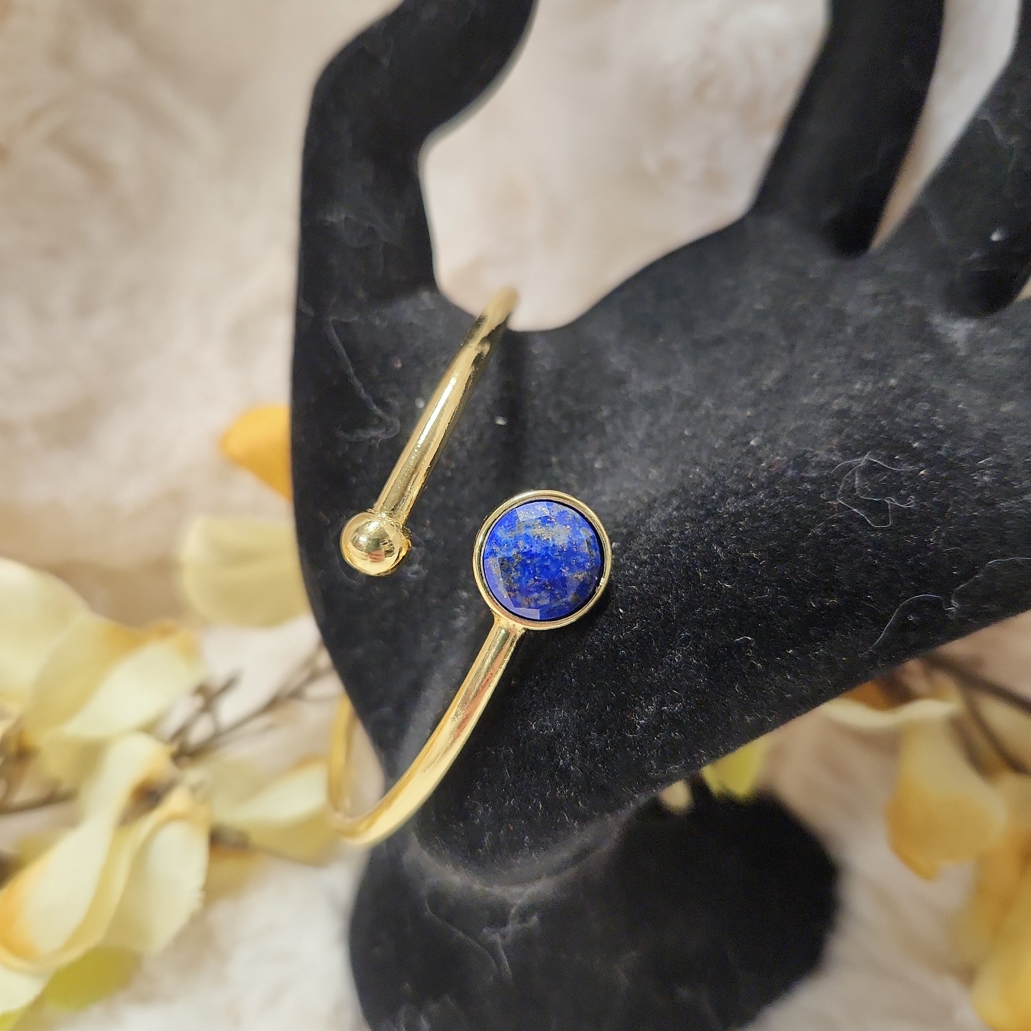 PPH Brass Tone Bracelet With Lapis Lazuli Stone