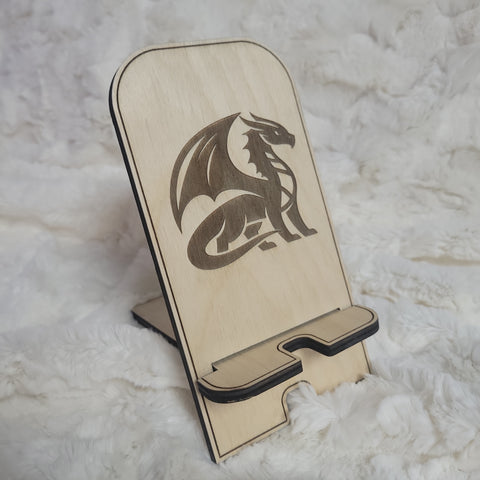 Laser Etched Dragon Phone Stand