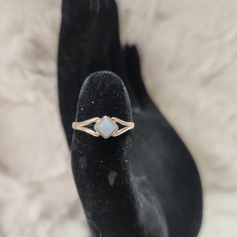 Angelite Ring Diamond Shape