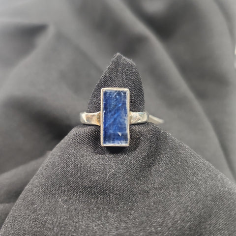 Blue Kyanite Rectangle Ring