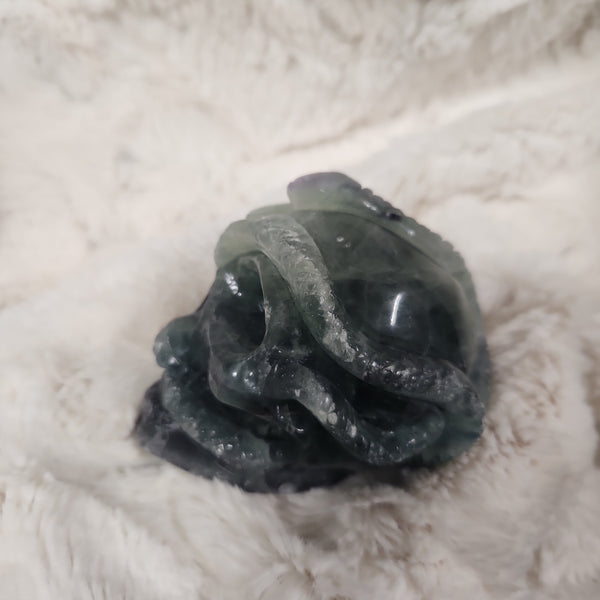 Fluorite Skull with Snakes