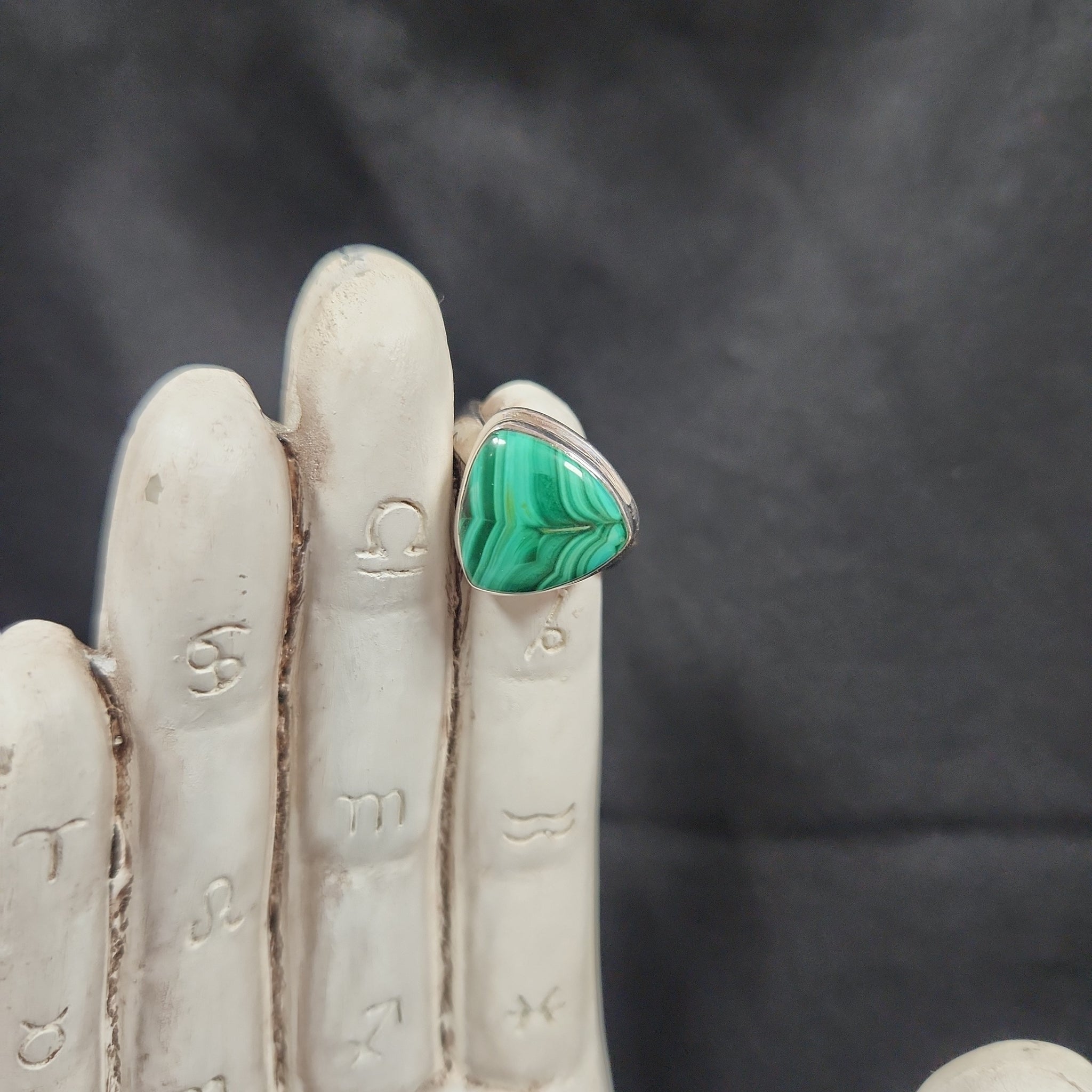 Malachite Silver Ring