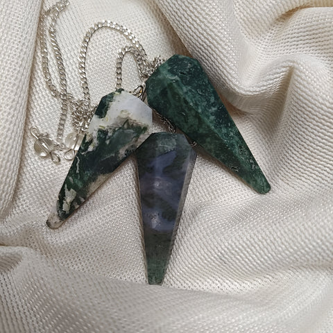 Moss Agate Pendulum