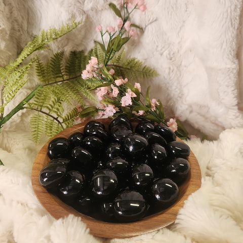 Black Obsidian Tumbled  Large