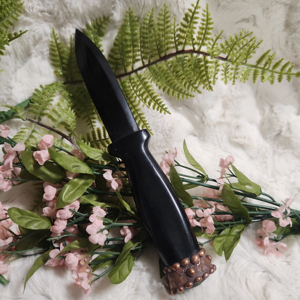 Jet Athame with Labradorite