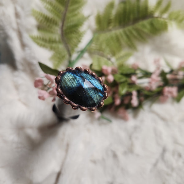 Jet Athame with Labradorite