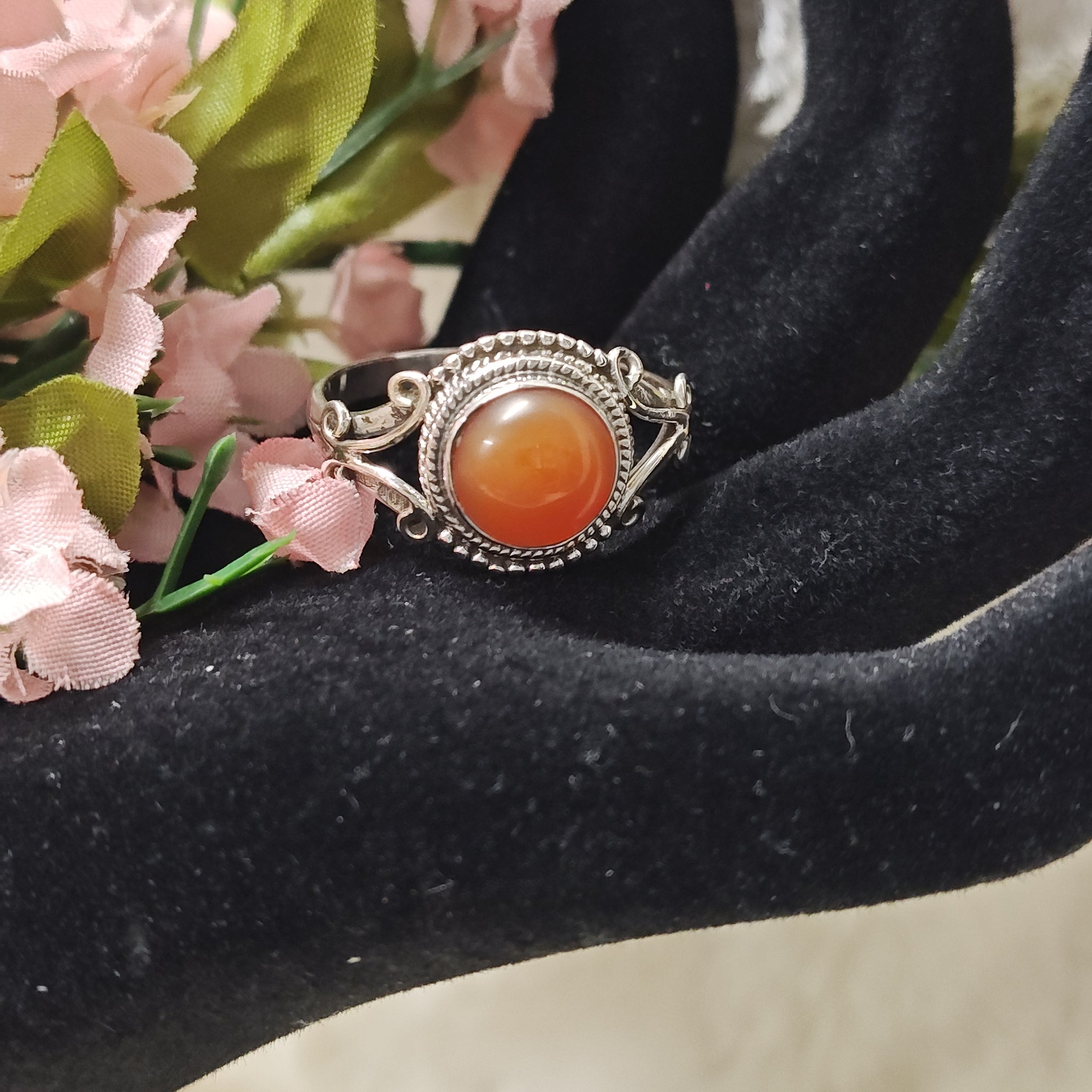 Carnelian Circle Ring