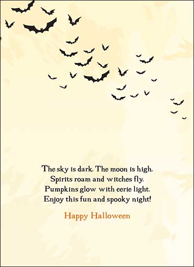 Halloween Card Children trick or treating in the moonlight Card