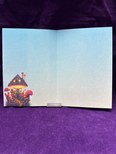 Blank Greeting Card Mushroom House