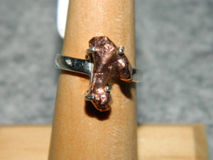 Copper Nugget Sterling Silver Ring